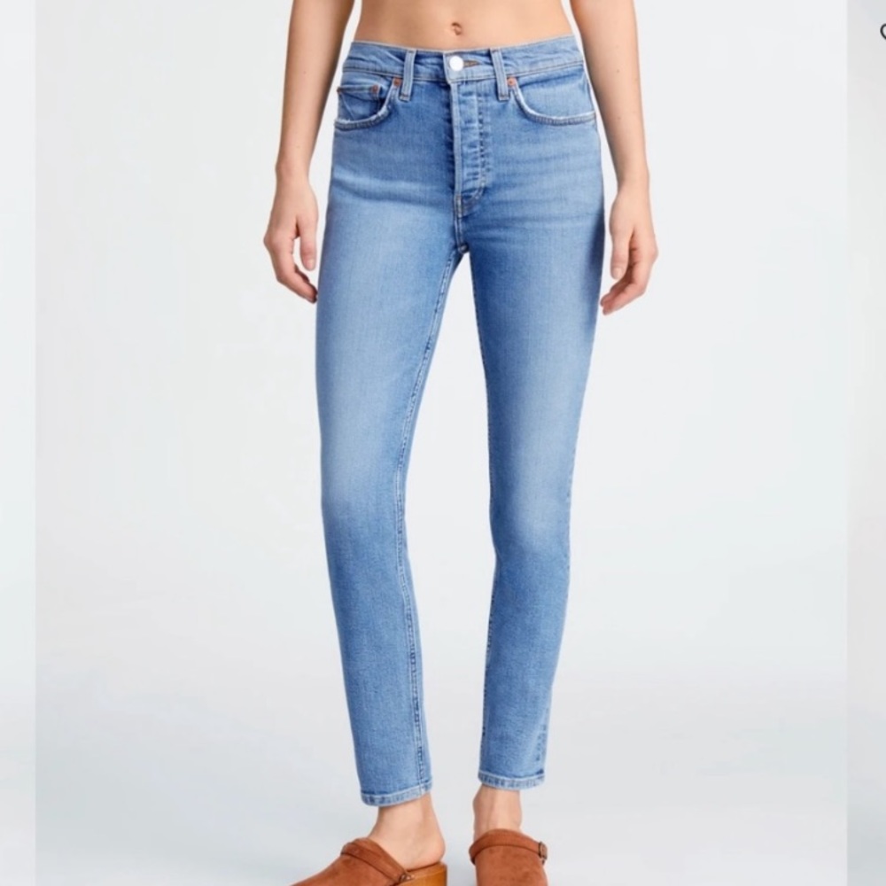 RE/DONE High-Rise Skinny Ankle Jeans